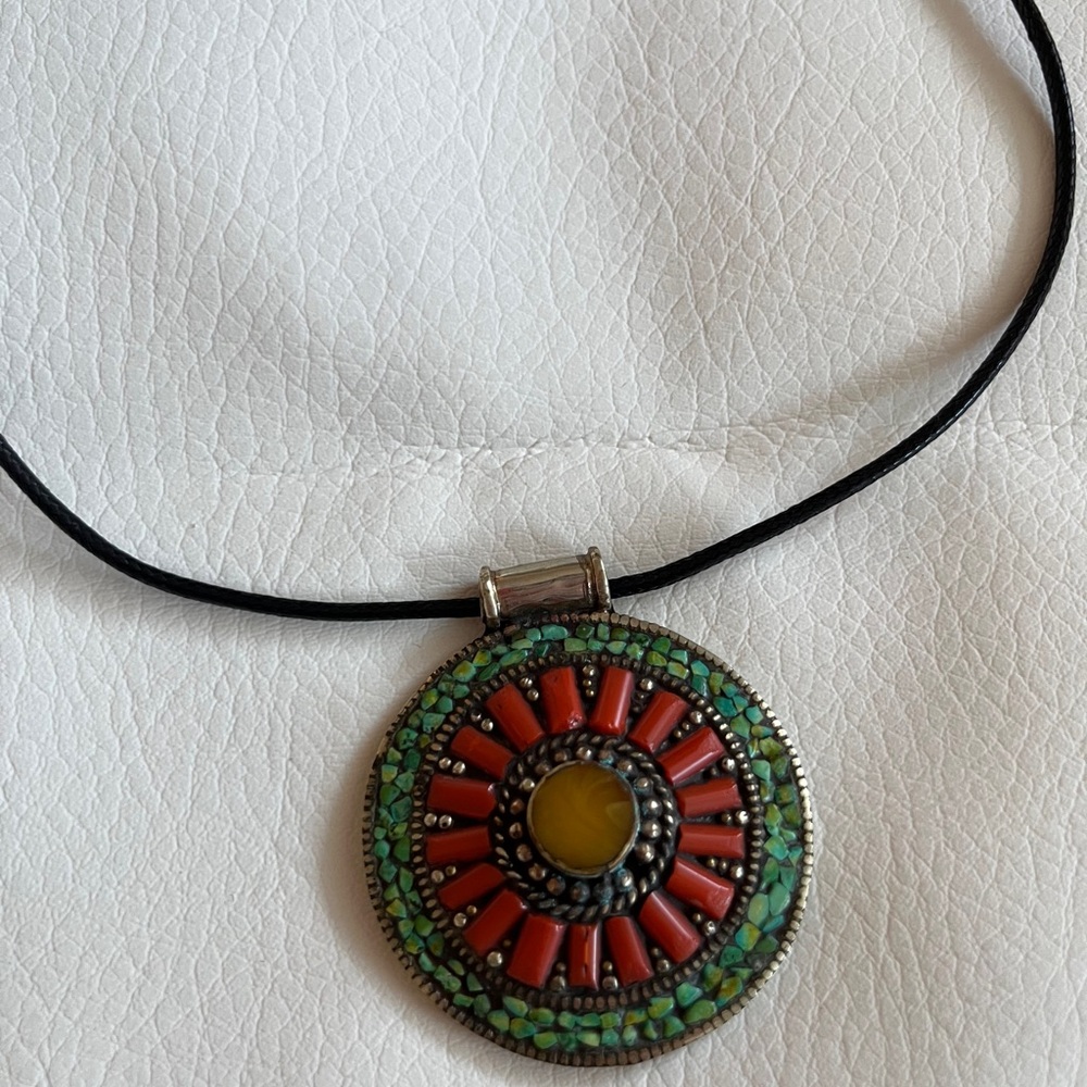 handmade | mosaic pendant necklace